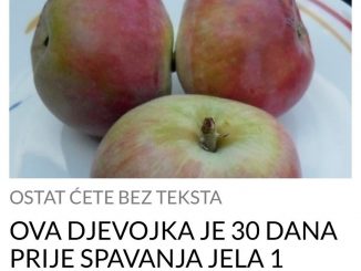 S vi znateda je zbog zdravlja dobro svaki dan pojesti jednu jabuku.