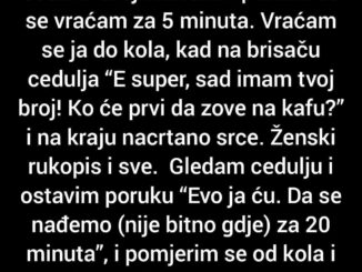 “Na parkingu sam zagradio neko auto te sam